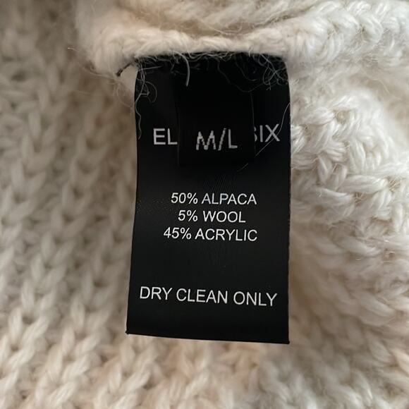 Eleven Six Sleeveless Cable Knit Turtleneck Sweater Sleeveless Retails $328 - Picture 7 of 7